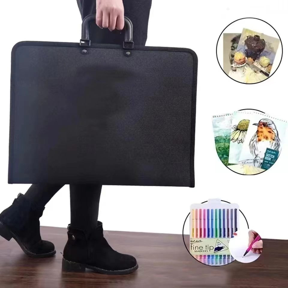 

Art Work Picture Painting Folder Bag Water Proof Portfolio Design Black A3