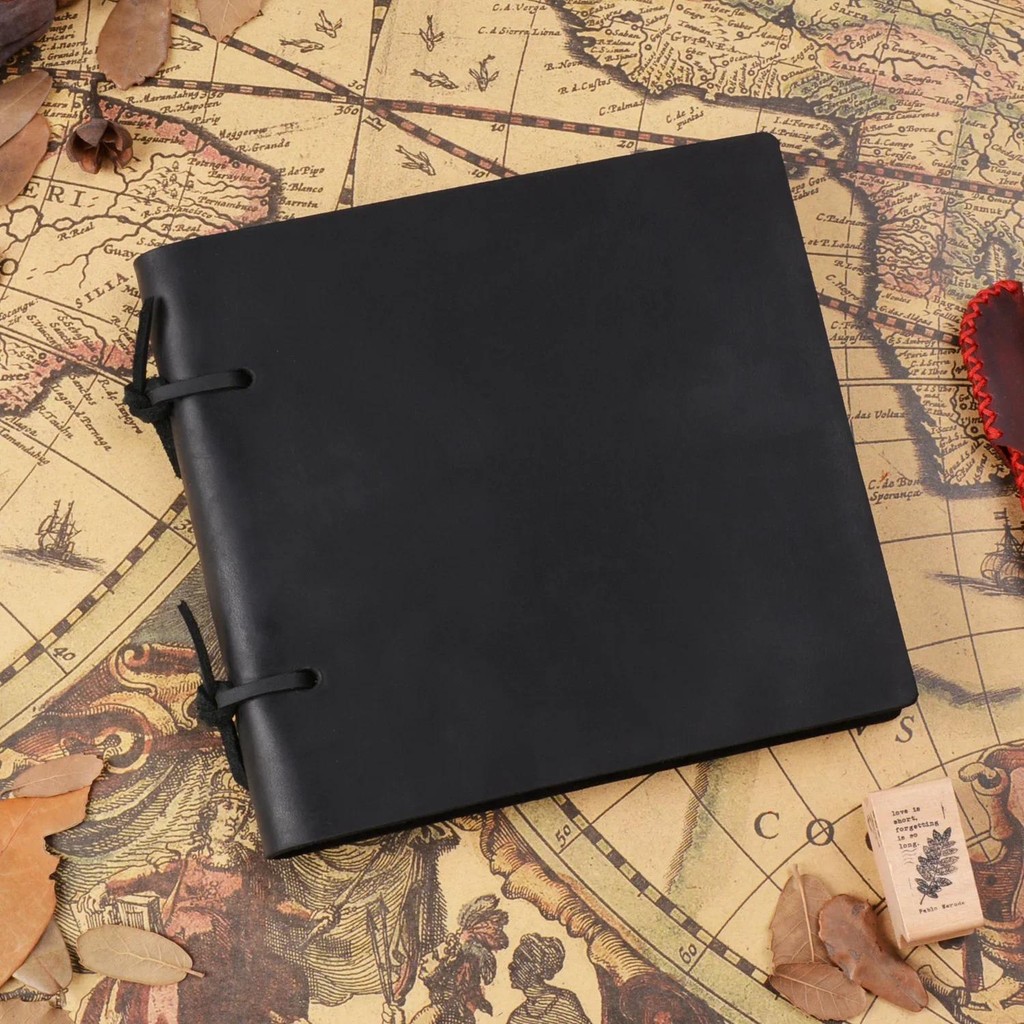 

Handmade Rustic Genuine Leather Notebook Craft paper Crazy Horse Leather Diary Journals Vintage Memo Notepad Wholesale