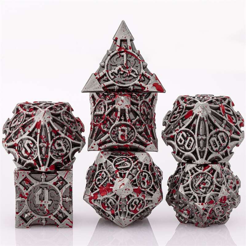DnD Metal Dice Set For Dungeons and Dragons, DND dice set Polyhedral Dice, MTG Dice D&D Dice , Metal
