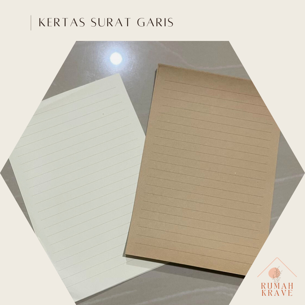 

RUMAH KRAVE - Kertas Surat 10pcs Garis Polos