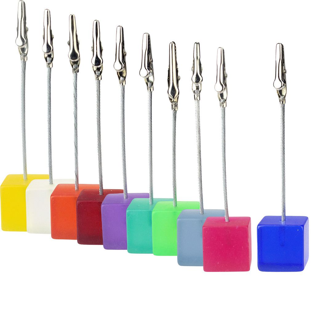 

Lot 10pcs Cube Stand Photo Holders,Resin Base Memo Note Clips,Table Wedding Place Card Clamp,Wholesale Giveaway Gift