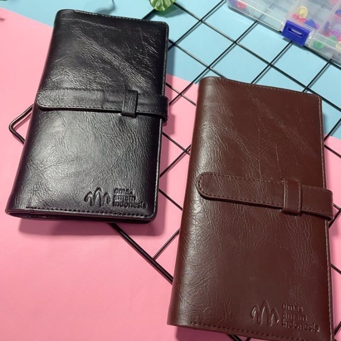 6.6 Dompet Logam Mulia Album Lm 3 Susun Emas Batangan Tempat - Hitam