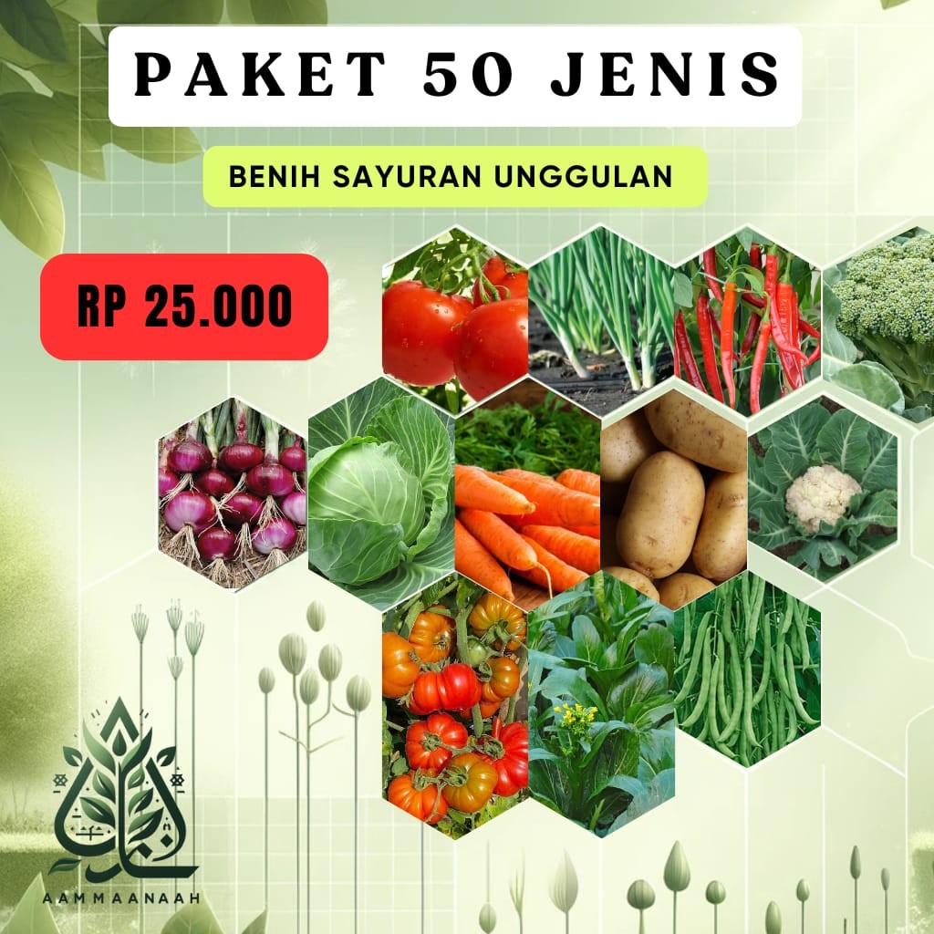 Benih Sayur Hemat Paket 50 Benih Sayur Hemat 50 Jenis Cocok untuk Tanaman Rumahan dan Bisnis Sayur H