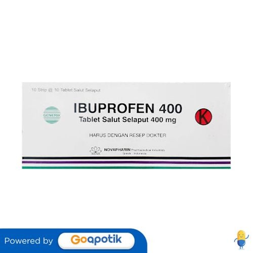Ibuprofen Novapharin 400 Mg Box 100 Tablet