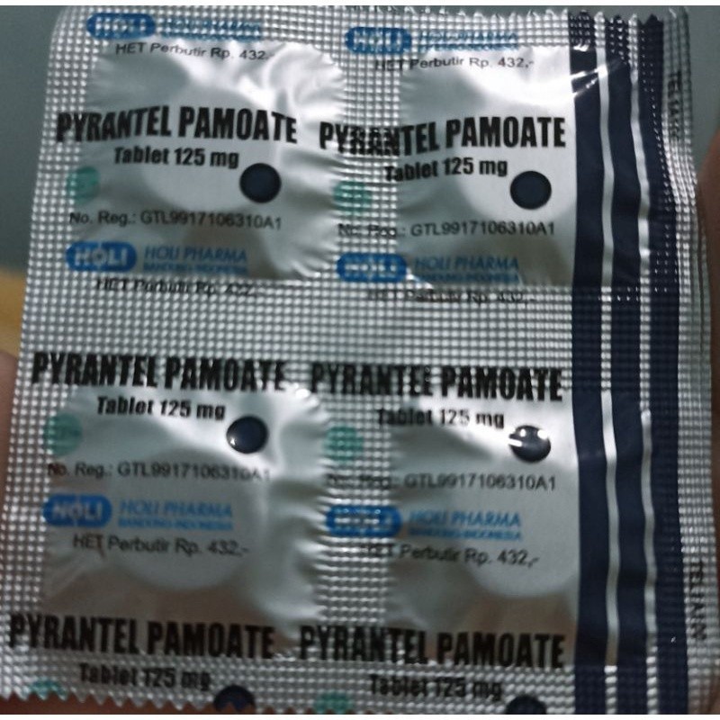 Pyrantel 125mg Holi Strip - Obat Cacing - ABH