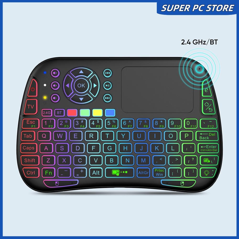 

Keyboard With USB Receiver Wireless Touchpad Type C Rechargeable 2.4G/Bluetooth-compatible Learn Exclusive Keys for Mac OS Linux