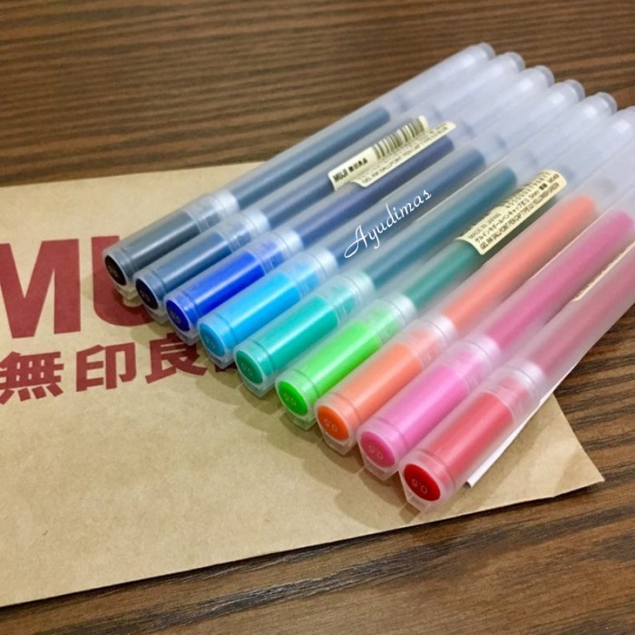 

Muji Gel Ink Pen 0.5mm - pulpen - ballpoint - Pink