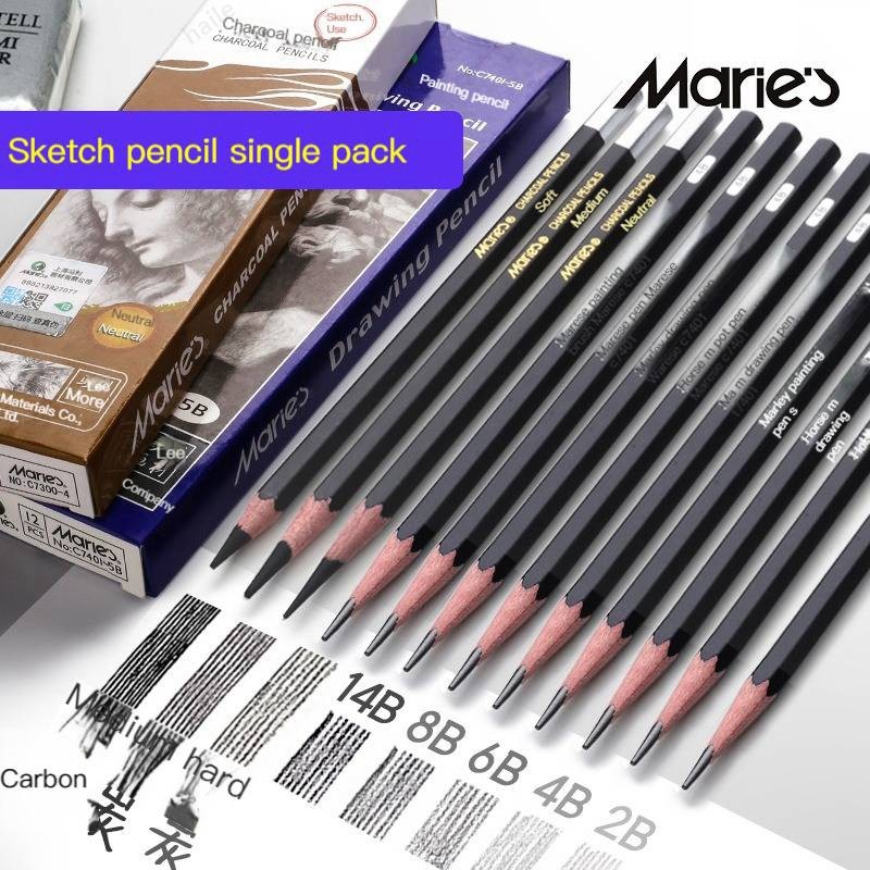 

Professional Wooden Sketch Pencils Highlighter HB 2H 12B 10B 8B 7B 6B 5B 4B 3B 2B Graphite Art Manual Draw Pen School Stationery