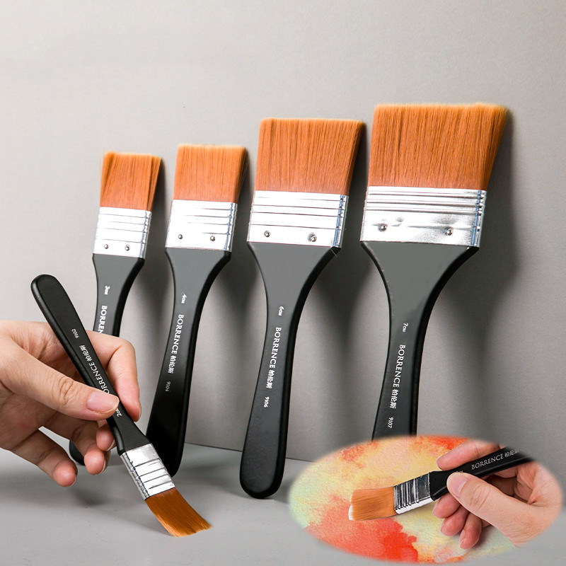 

Borrence 2/3/5Pcs/Set Nylon Paint Brushes Oil Paint Brush Watercolor Paint Wooden Painting Brush Drawing Art Tools Supplies