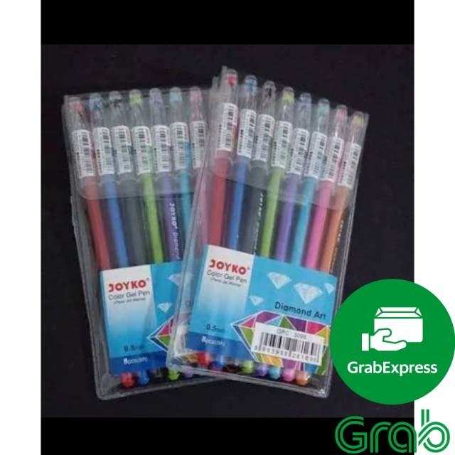 

[guinatk] / Pulpen gel warna 8 warna joyko diamond art GPC-309S harga promo