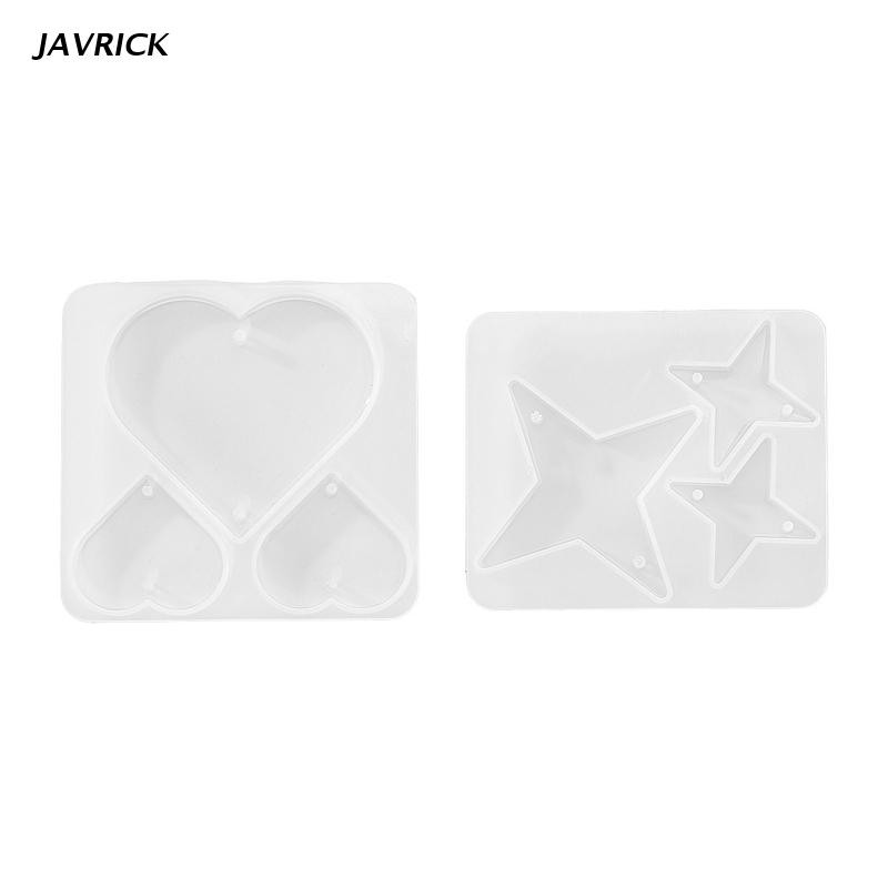 

Heart Star Shape Resin Molds Silicone Beads Curtain Pendant Resin Molds Set for DIY Making Wall Hanging Home Decoration