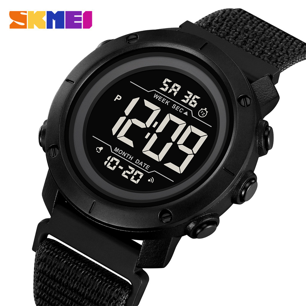 SKMEI 2497 Jam Tangan Pria Digital Sport Watch Tali Nilon Anti Air 5 Bar MGOS