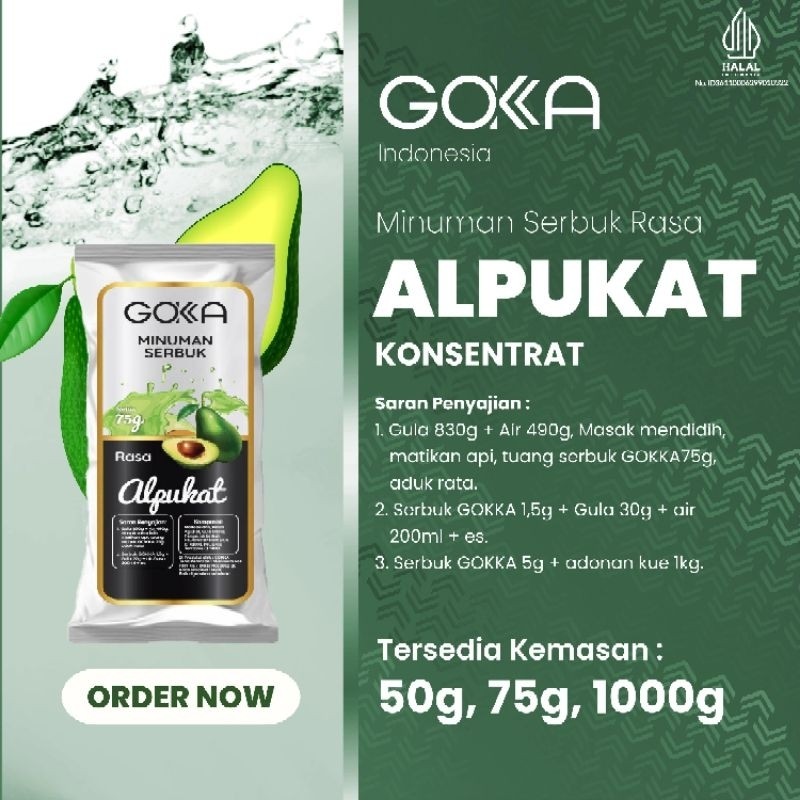 

Bubuk Alpukat Gokka Kemasan 1000gr