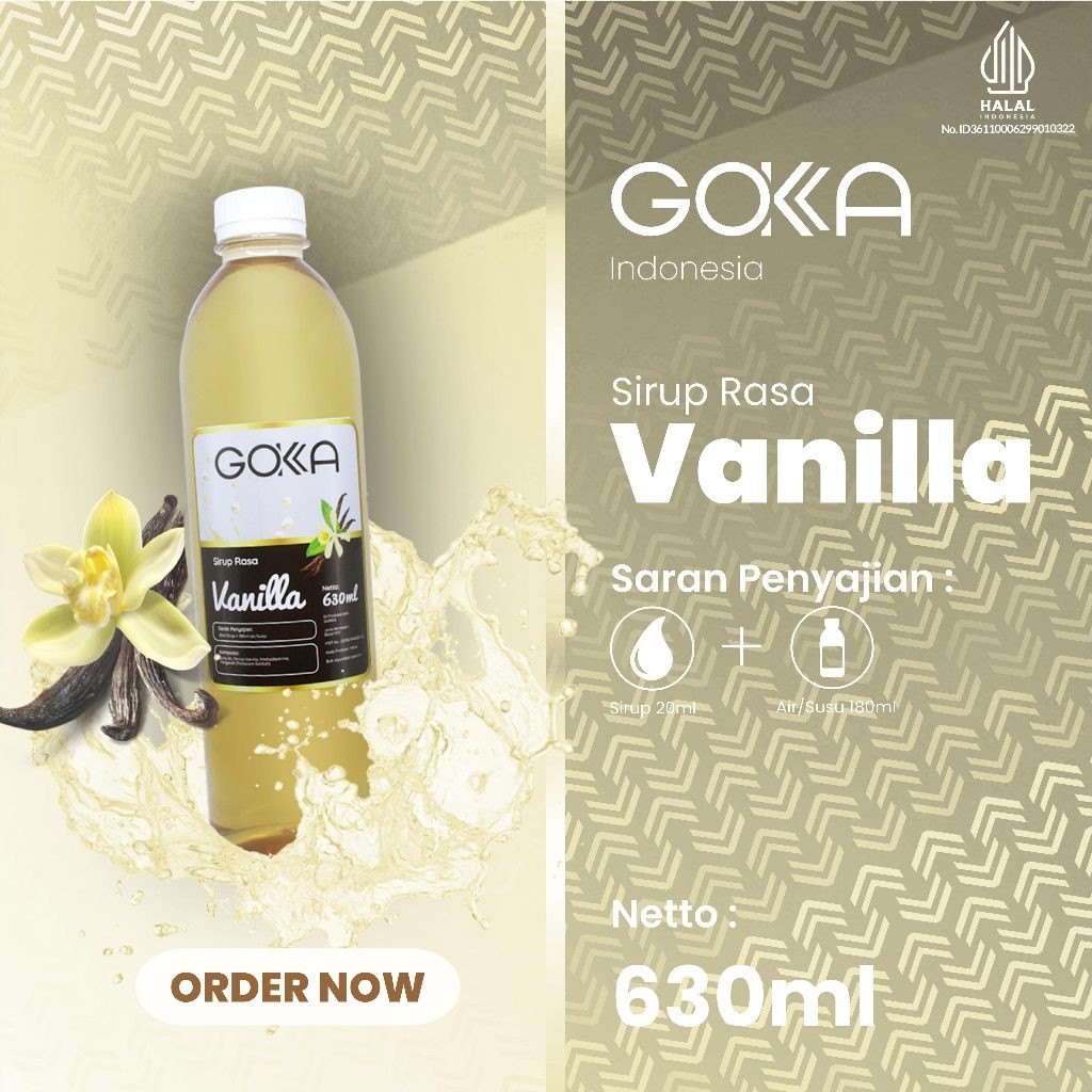 

Sirup Gokka Rasa Vanilla / Minuman Syrup Gokka Rasa Vanilla 630ml