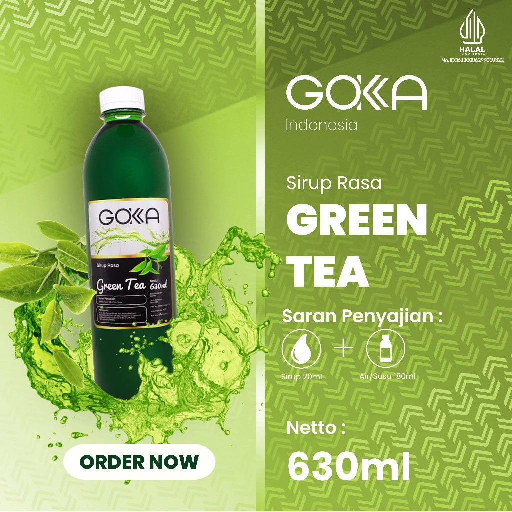 

Sirup Gokka Rasa Green Tea / Minuman Syrup Rasa Green Tea 630ml