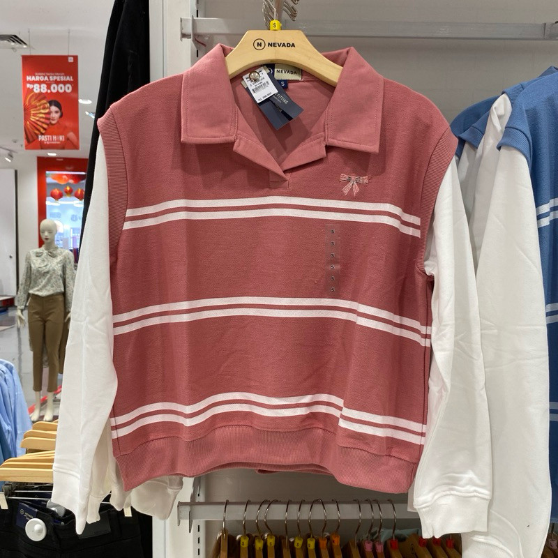 Disney x Nevada - Sweater Polo Wanita Motif Lucu Size S-XL