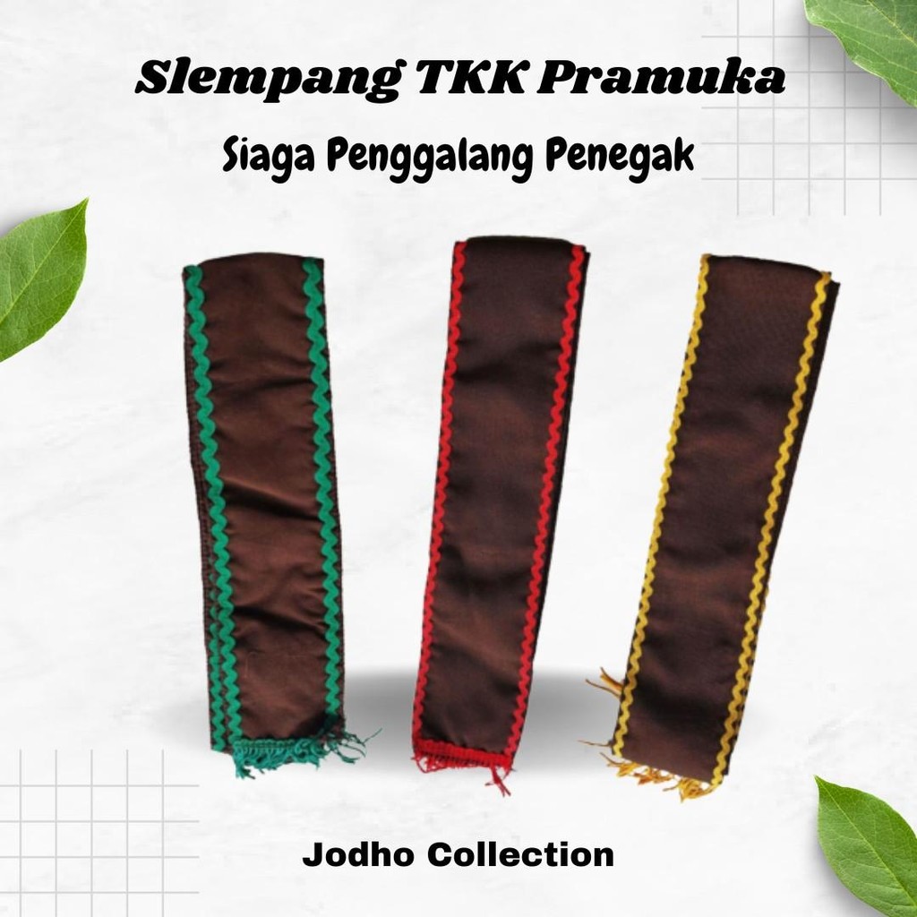 Selempang TKK Tetampan Pramuka Siaga Penggalang Penegak Hijau Kuning