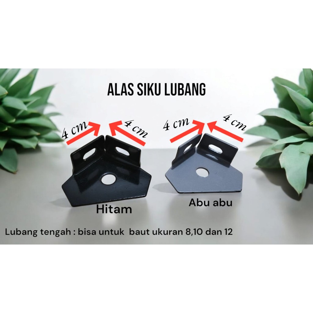 Kaki Besi, Besi Siku Rak, kaki siku lubang, dudukan roda,Plat Siku Alas Roda untuk Siku Lubang,