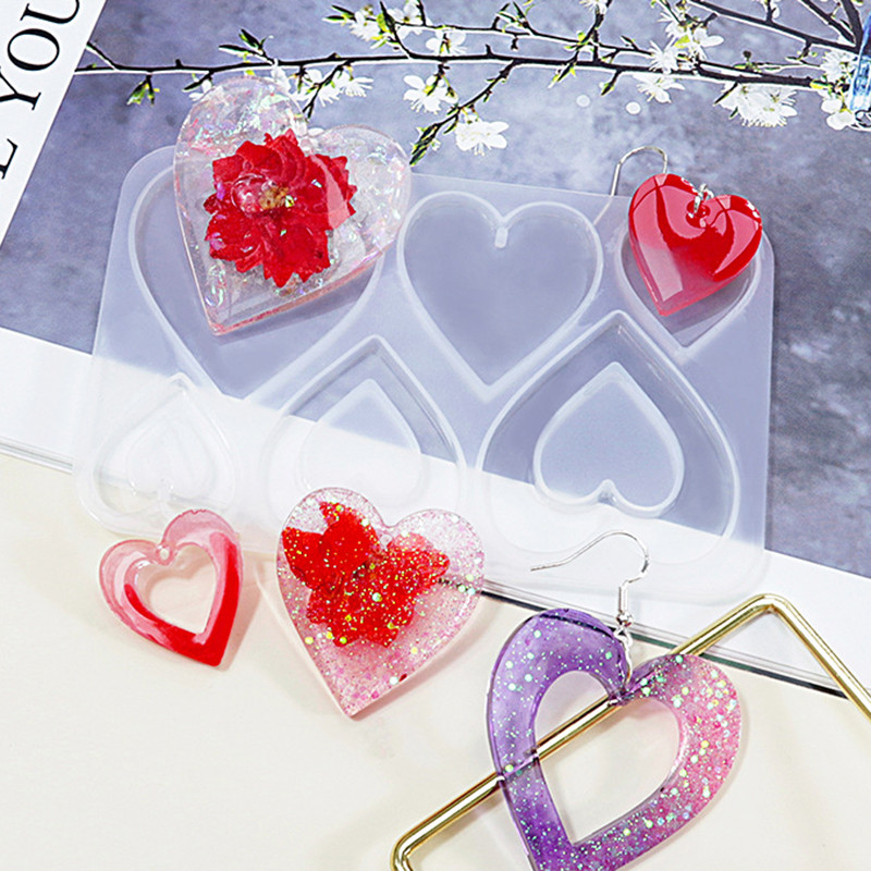

Poker Hearts Clubs Diamonds Spades Earrings Mold Necklace Pendant Mould DIY Jewelry Making Epoxy Resin Silicone Earrings Mold