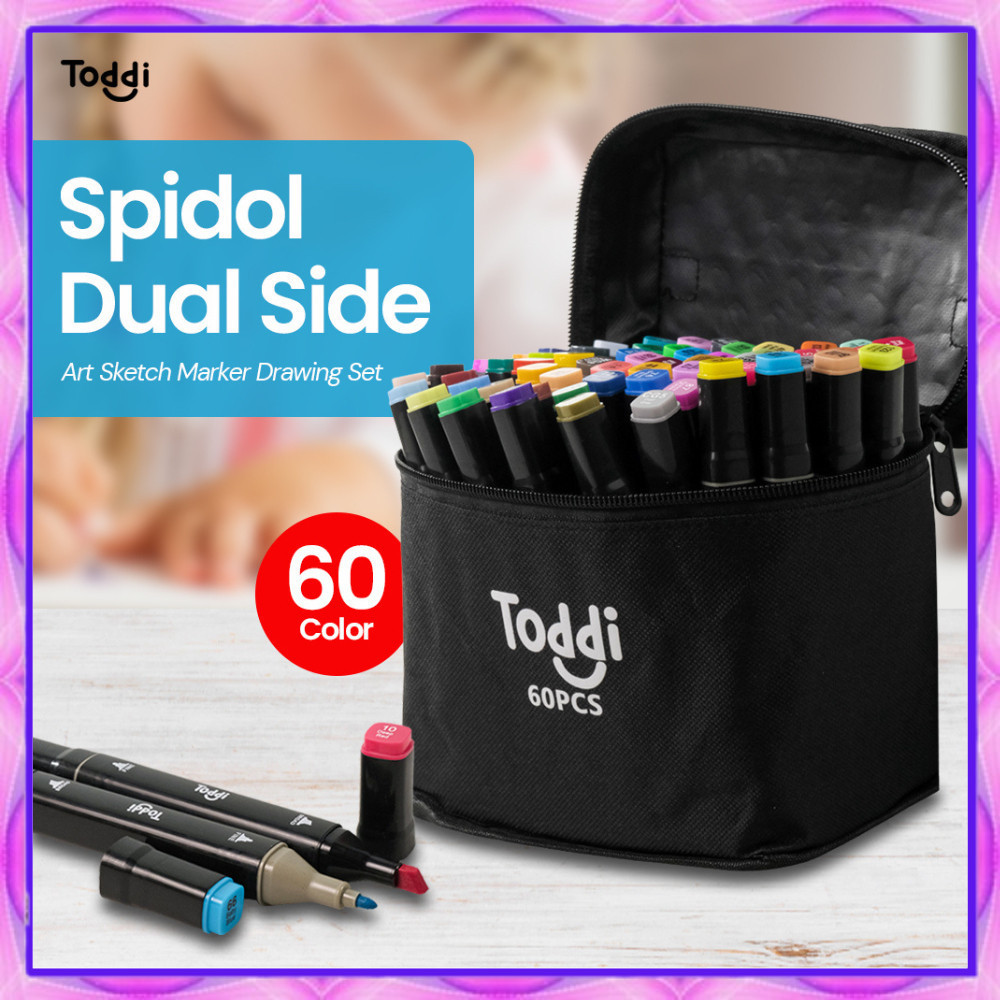 

Anissa_store-Stabilo Spidol Warna Sketsa Umum Dua Sisi Kepala Tulis Luas dan Halus Double Headed General Touch Marker Pen Animation Set / Spidol Warna Stabilo Touch Toddi 60 Warna Dual Side Fine Art Brush Pen Animation Marker Set Sketsa-COD