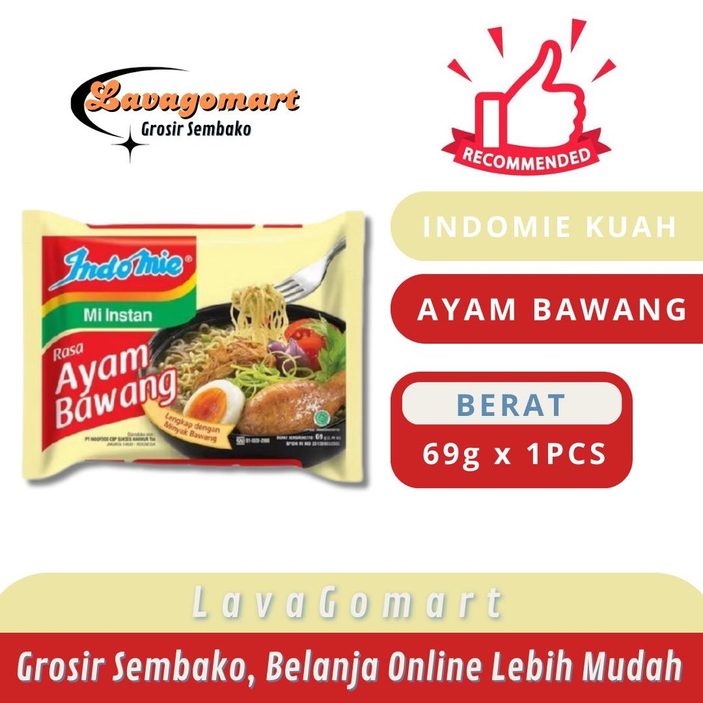 

INDOMIE KUAH AYAM BAWANG 69g - 1PCS - LAVAGOMART - BANDUNG