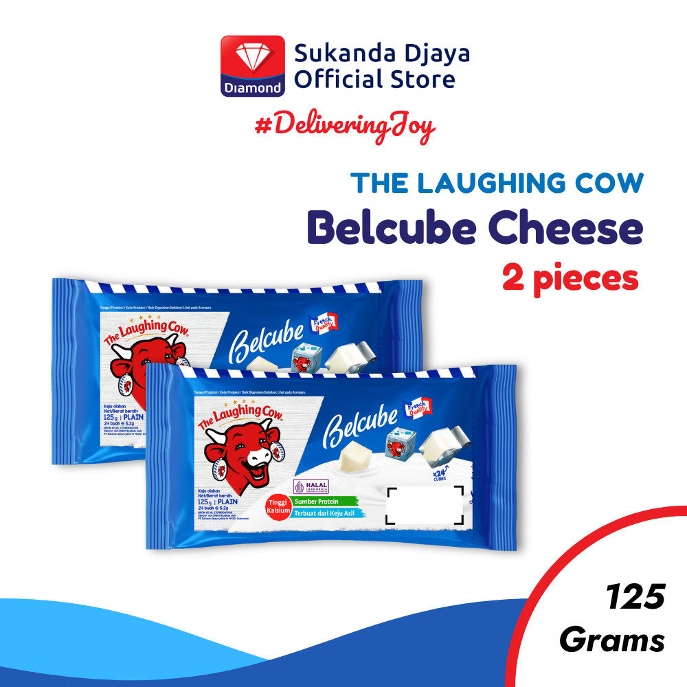 

The Laughing Cow Belcube Keju Cheese Plain Baby 24 Cubes 125 Gr - Twin Pack