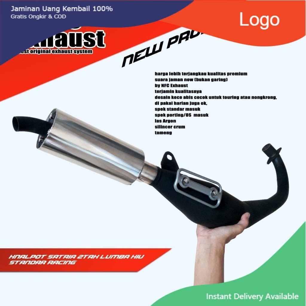 Knalpot SATRIA 2TAK LUMBA HIU Yy pang yypang STANDAR RACING