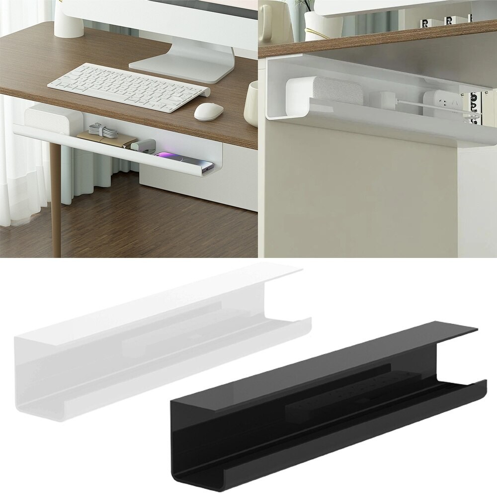 

Under Table Cable Organizer Under Desk Cable Tray Wire Organizer No Trace Widened Design Protection Tray For Various Tables