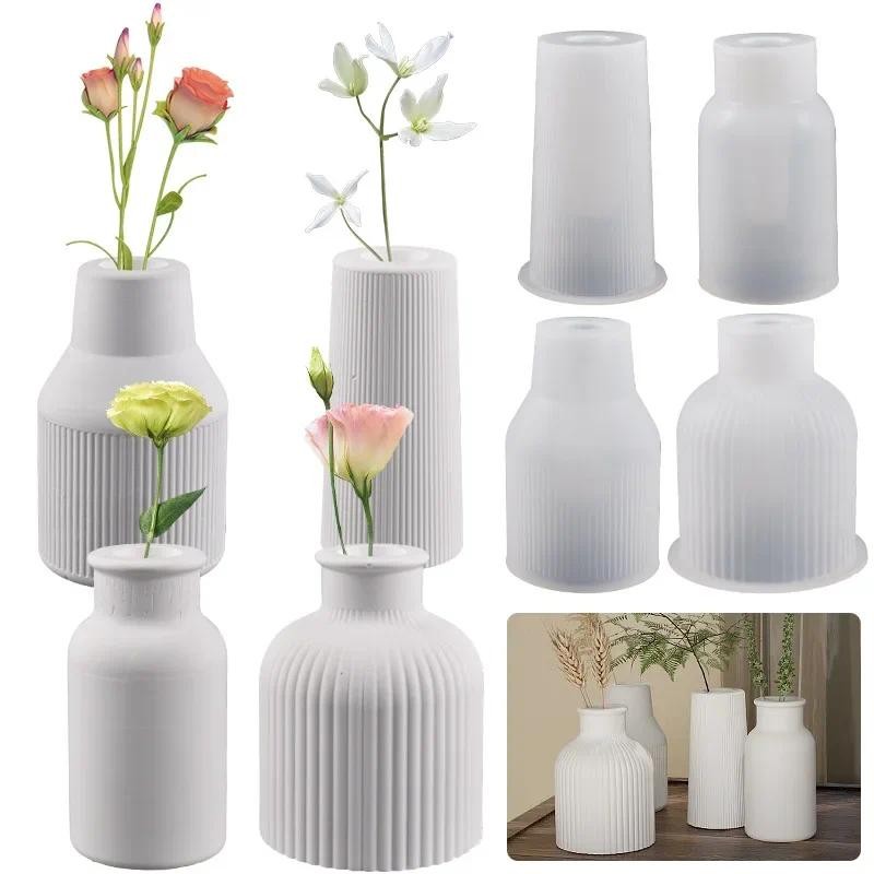 

Vase Silicone Mold DIY Pen Holder Resin Mold Flower Pot Ornaments Casting Molds Storage Jar Box Mould Home Decor Cement Mold