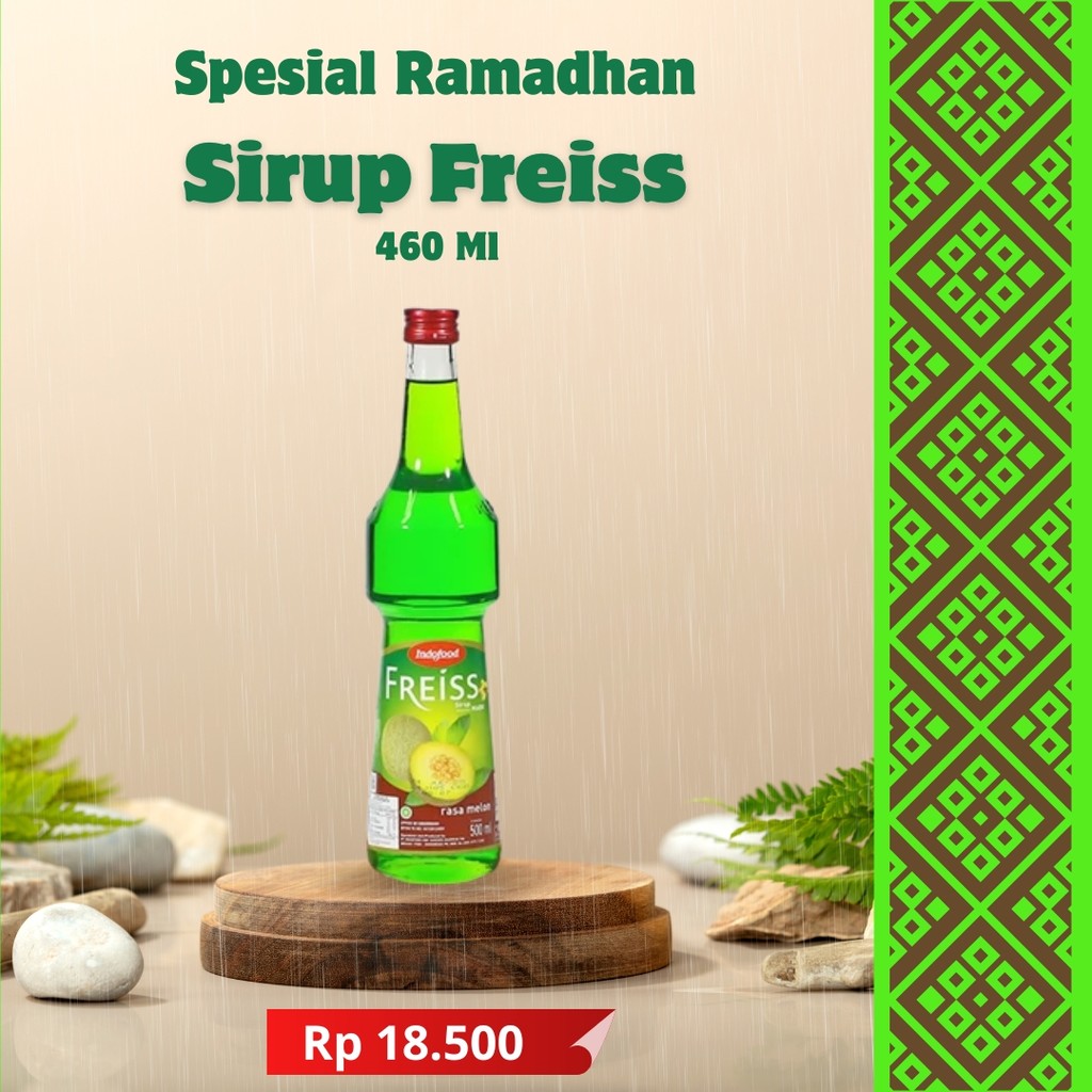 

Indofood Freiss Syrup Rasa Melon 460 ml - Sensasi Segar dengan Rasa Melon yang Lezat!