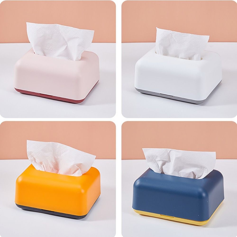 

Plastic Tissue Case Car Tissue Box Home Living Room Decoration Bedroom Kitchen Desktop Nordic Large Storage Box Napkin Holder