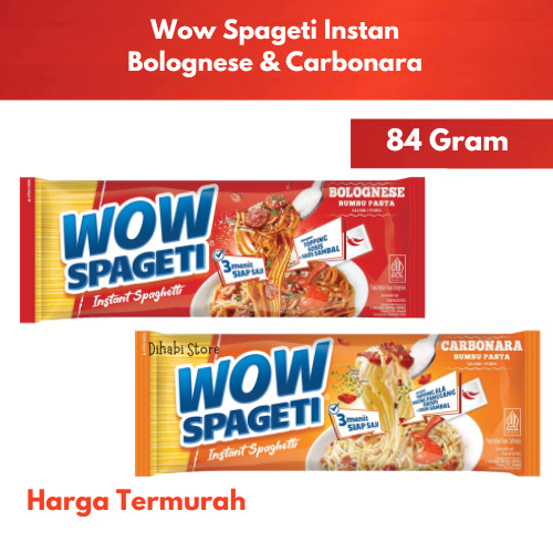 

Wow Spageti Instan Bolognese 84 Gram (1 Rtg isi 5)