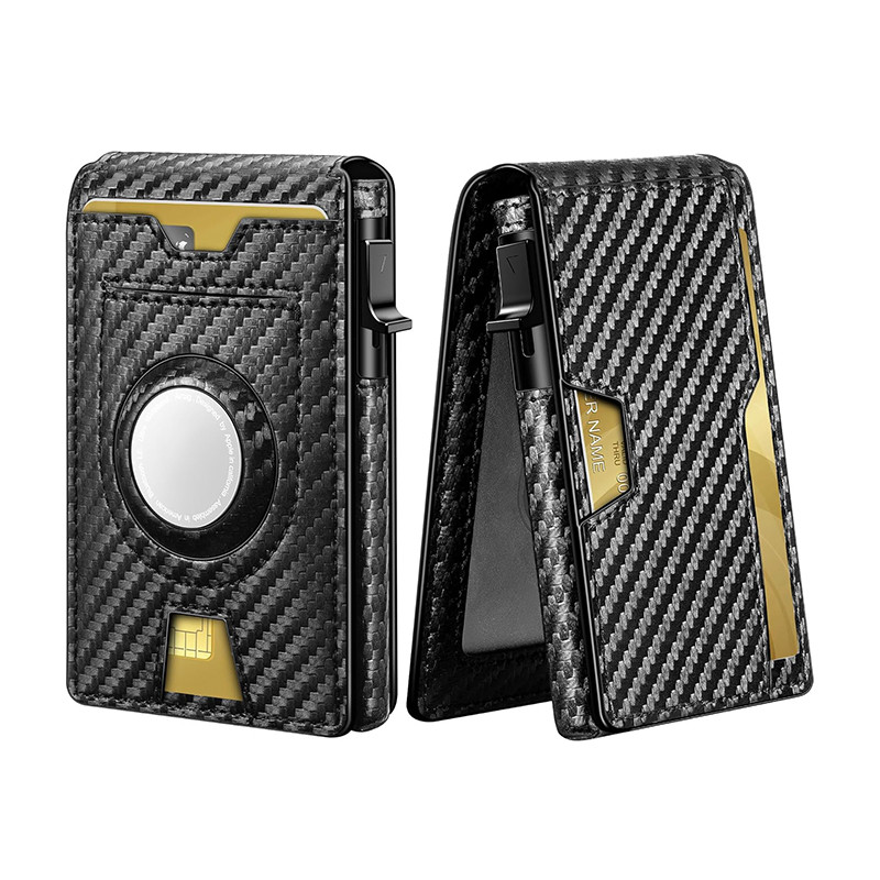 

Airtag Wallet for Men Pop Up Wallet RFID Credit Card Holder Wallet