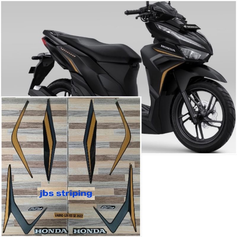 striping original Vario 125 ISS SE hitam tahun 2022 2023 stiker lis honda vario 125 kualitas bagus
