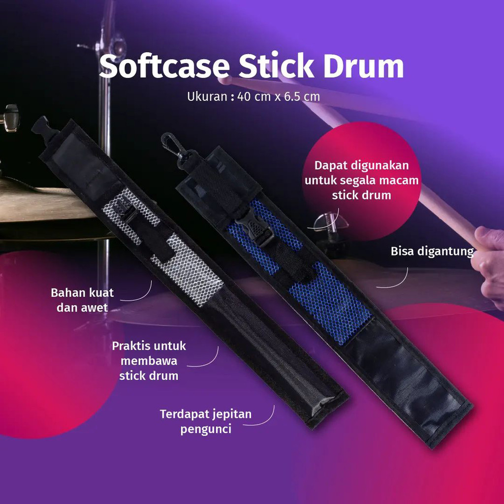 Tas Softcase Stick Drum Stik Gigbag Gantungan SST-40