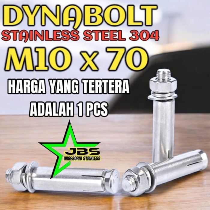KC27 Dynabolt stainless 304 M10x70