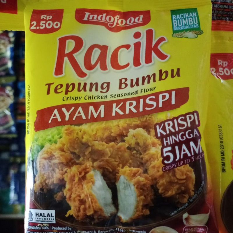 

pekanbaru / Indofood Racik Tepung Bumbu Ayam Krispi 75gr