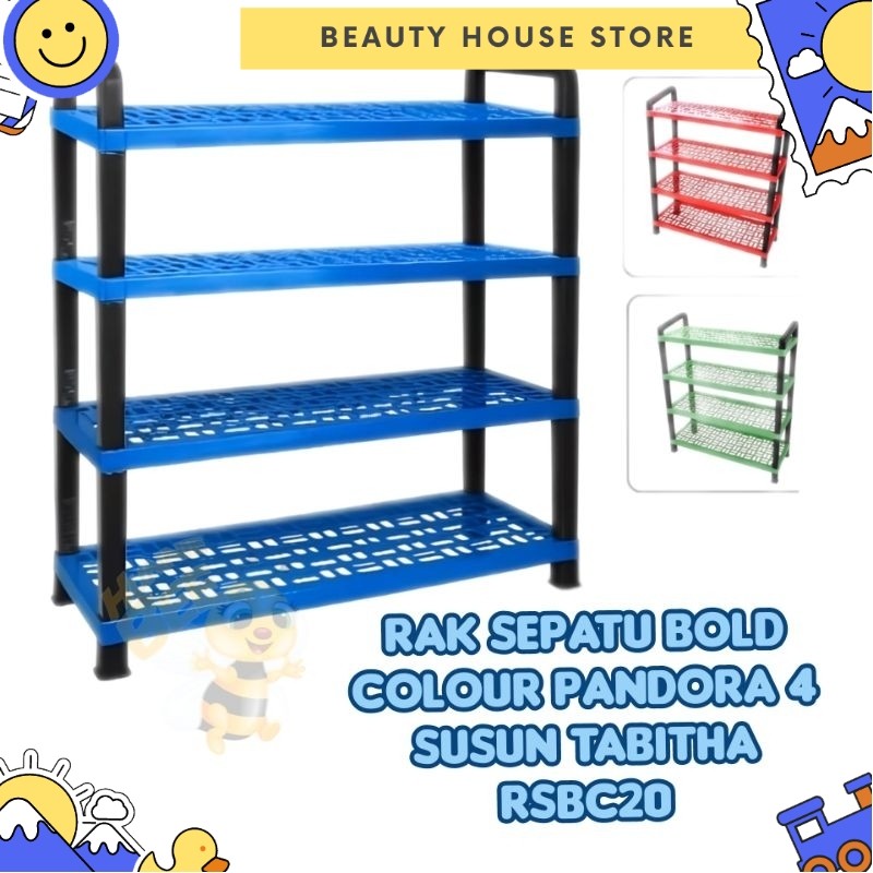 (BHS) RAK SEPATU BOLD COLOUR PANDORA 4 SUSUN TABITHA RSBC20