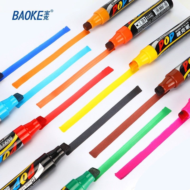 

BAOKE Spidol Warna Warni 10mm POP Painting Marker MK860-10
