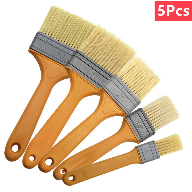 

5Pcs Paint Brush BBQ Brush Plastics Handle Multipurpose Sauce Pastry Brushes Watercolor Painting Brush Tools 1/2/3/4/5 Inch