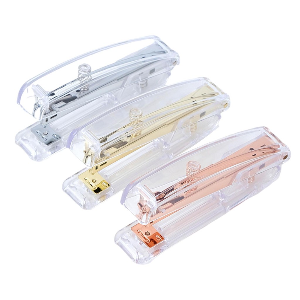 

Transparent Acrylic Stapler, Desk Supplies Effortless Standard Stapler Manual Stapler Desktop Stapler for