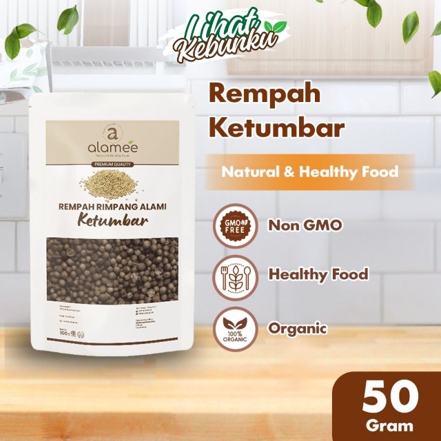 

ALAMEE Ketumbar Organik Coriander Seed Biji Rempah Rimpang Alami Bumbu Seasoning Masakan Masak 50gr LIHAT KEBUNKU