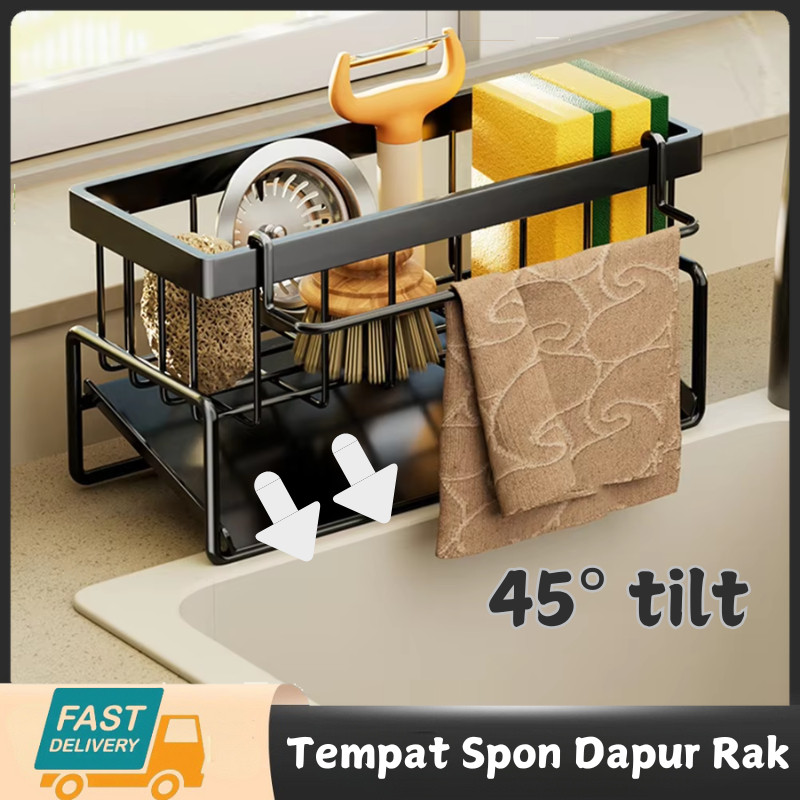 Tempat Spon Dapur Rak Sabun Wastafel Rak Sponge Plastik Rak Piring Rak Dapur Plastik Rak Rak Pengeri