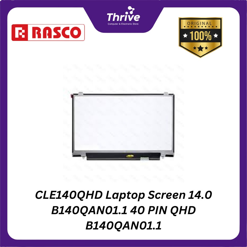 CLE140QHD Laptop Screen 14.0 B140QAN01.1 40 PIN QHD B140QAN01.1