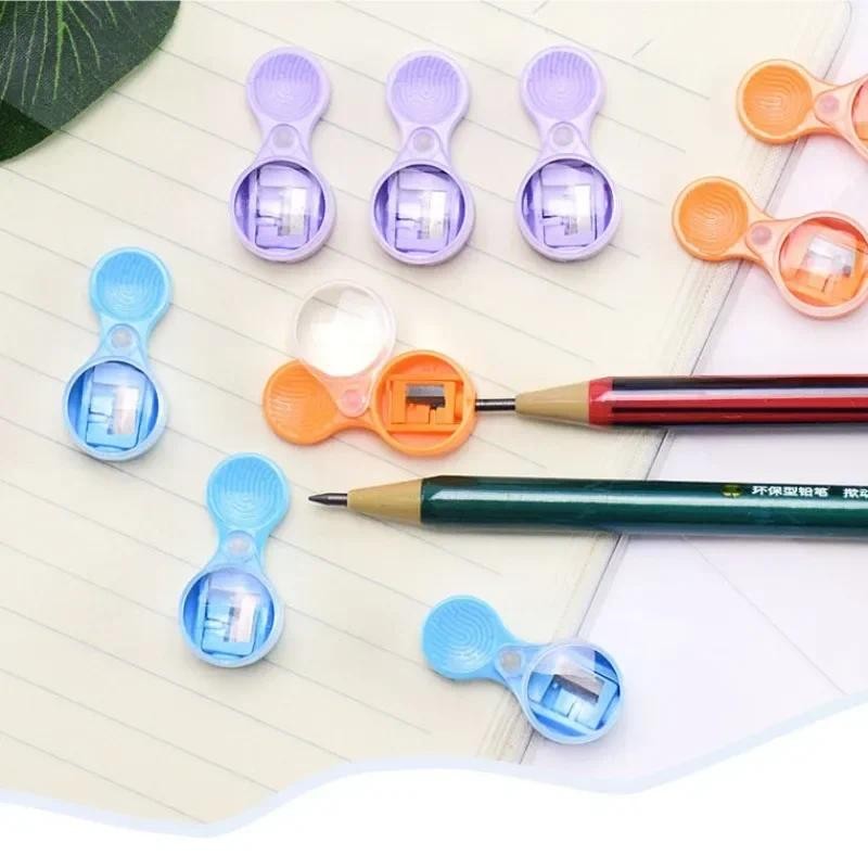 

1pc Pointer Pencil Sharpener Mini 2mm Leads Sharpener Portable Sharpener with Magnifying Glass Sharpening Tool