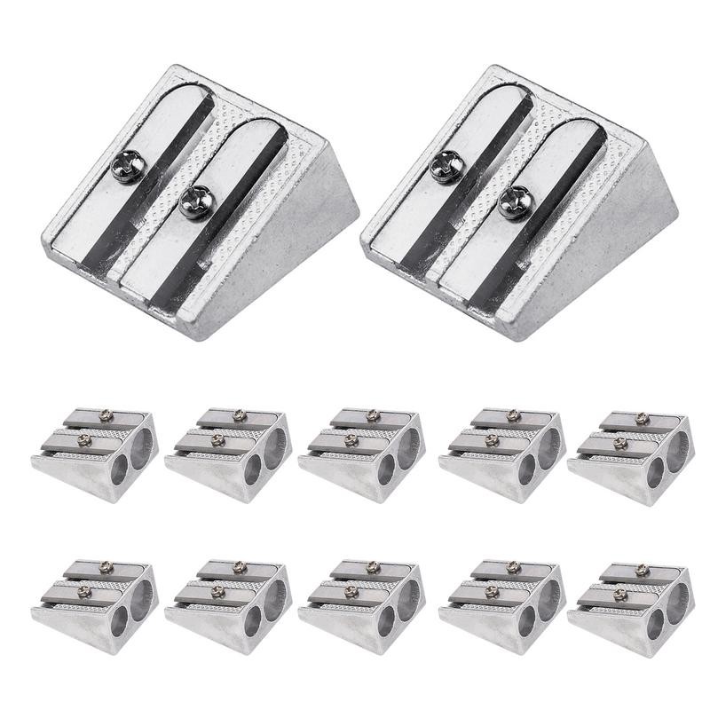 

Magnesium Pencil Sharpener 2 Holes Graphite Pencils Metal School Crayon Sharpener Stationery Accessories For School Classroom