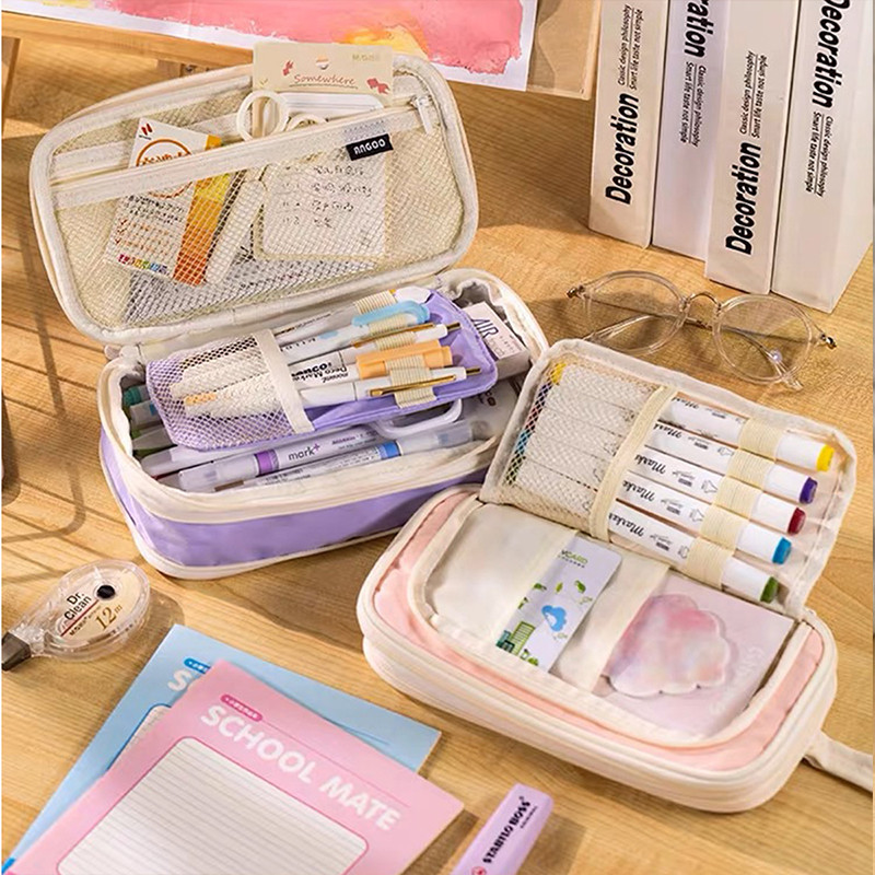 

【Dotding】Sederhana Kapasitas Super Besar Kanvas Pensil Kasus Ins Gaya Korea Stationery Box Baru Populer Siswa Populer Kotak Penyimpanan Pembelajaran Kantor K026