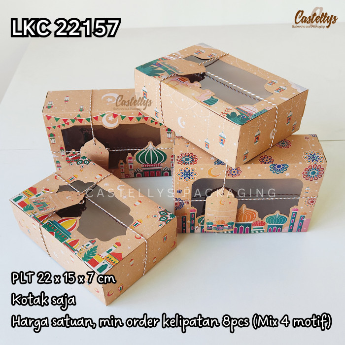 

LKC22157 Kotak Lebaran Kue Kering Lapis Nastar Hampers Lebaran