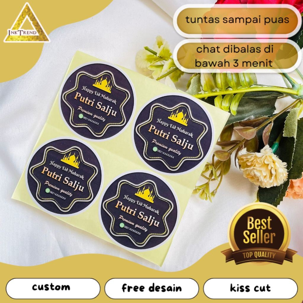 

INKA Cetak Sticker Label Toples Kue Kering Lebaran Stiker Hampers Cookies Idul Fitri Bulat