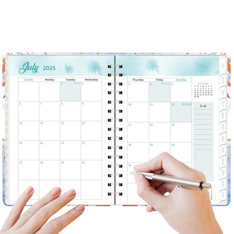 

2025 Monthly Planner Day Planner Spiral Notebook 2025 Planner January-December 2025 Agenda Planner Appointment Book Planner With